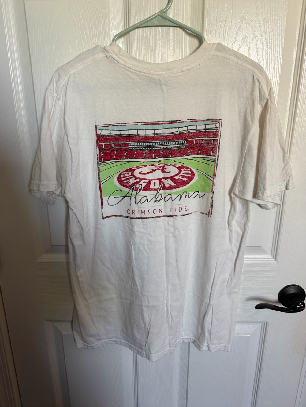 Alabama Crimson Tide Comfort Colors White Short Sleeve Tee M